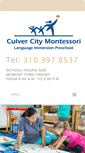 Mobile Screenshot of culvercitymontessori.com